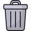 recycle bin, garbage can, remove, delete, discard, trash can 