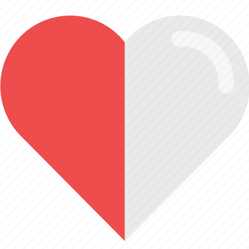 Heart, love, bookmarks, favorites, half heart icon - Download on Iconfinder