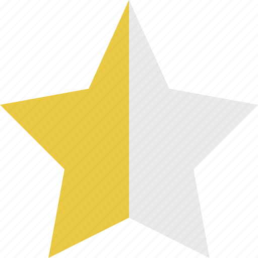Half, star, half star, rate, rating icon - Download on Iconfinder