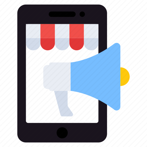 Mobile marketing, mobile advertising, mobile megaphone, mobile announcement, mobile ad icon - Download on Iconfinder