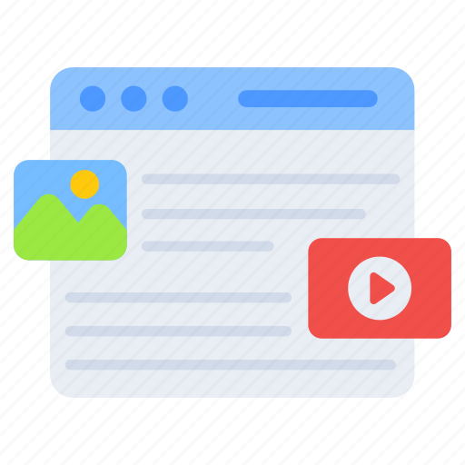 Web video content, web player, player file, video browser, video file icon - Download on Iconfinder