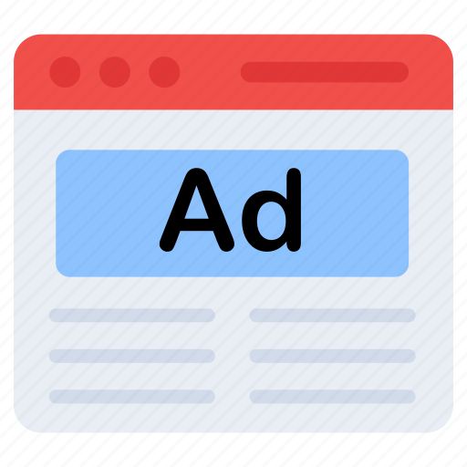 Online ad, web ad, online advertising, website ad, web marketing icon - Download on Iconfinder
