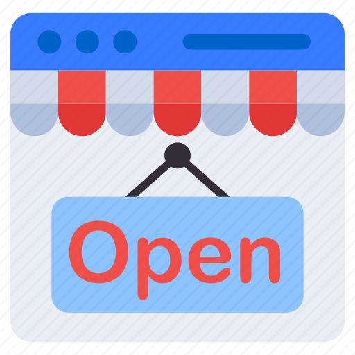 Shop open, store open, hanging board, opening hours, supermarket icon - Download on Iconfinder