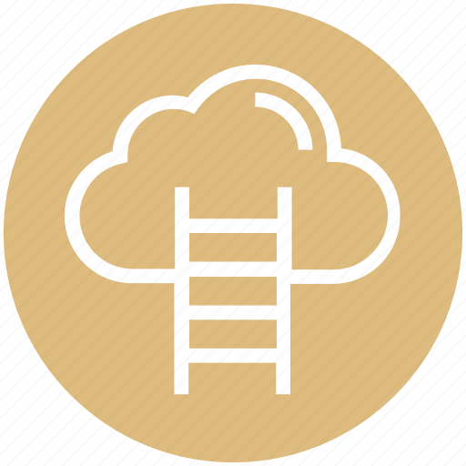Career, cloud, data, ladder, stair, storage, success icon - Download on Iconfinder