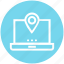 address, laptop, location, map, marker, navigation, web 