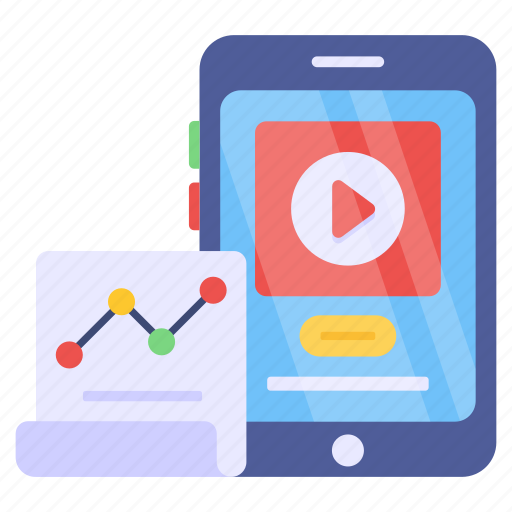 Mobile video, video streaming, play video, online video, mobile media icon - Download on Iconfinder