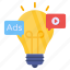 ad idea, advertisement idea, innovation, bright idea, creative idea 