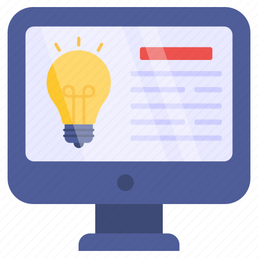 Creative content, online content, online idea, innovation, digital idea icon - Download on Iconfinder