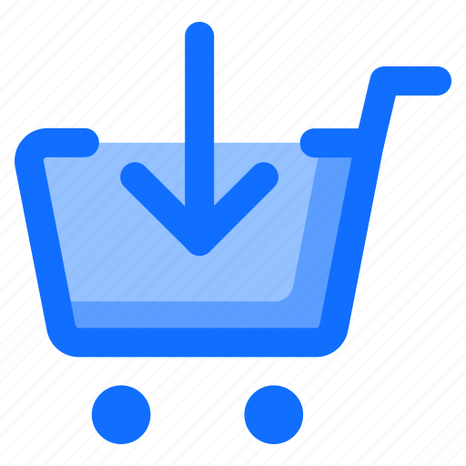 Down, trolly, ecommerce, shopping, mobile, cart, web icon - Download on Iconfinder