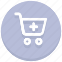 buy, cart, online, plus, shopping, trolley, web