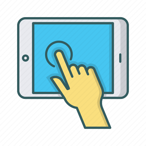 Click, hand, ipad, tablet, touch, touchscreen icon - Download on Iconfinder