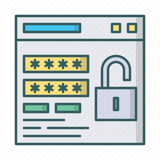 Auth, lock, login, password, secure, unlock, window icon - Download on Iconfinder