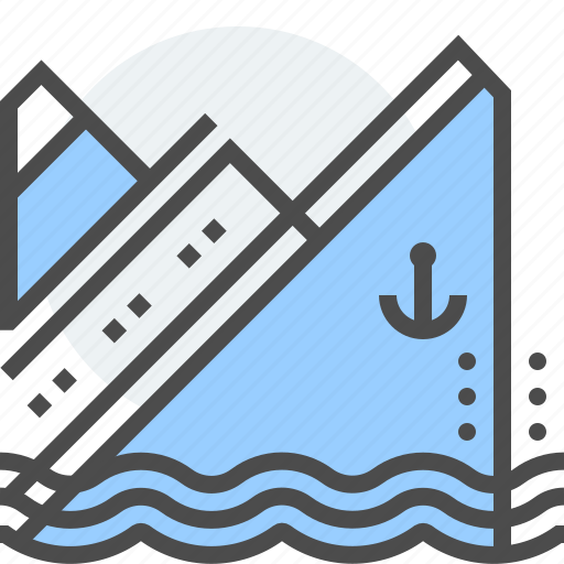 Fatal error, problem, server down, ship, sink, titanic, warning icon - Download on Iconfinder