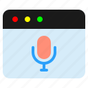 microphone, page, podcast, record, website