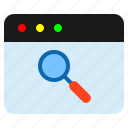 find, magnifier, page, search, website