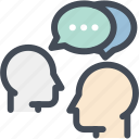 chat, communication, conference, dialogue, discuss, meeting, talk