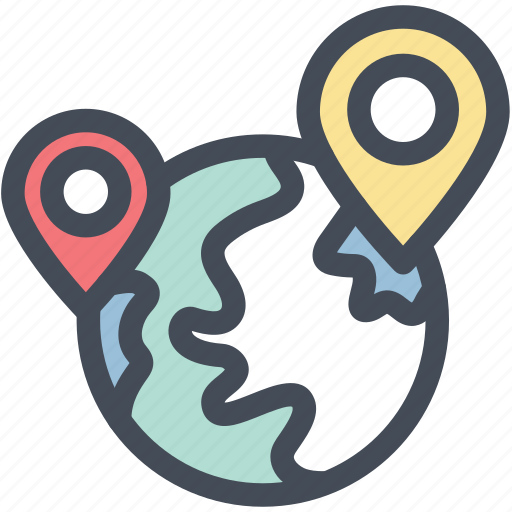 Address, globe, locations, marker, pin, world, worldwide icon - Download on Iconfinder