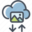 arrow, cloud, download, image, photo, photography, upload