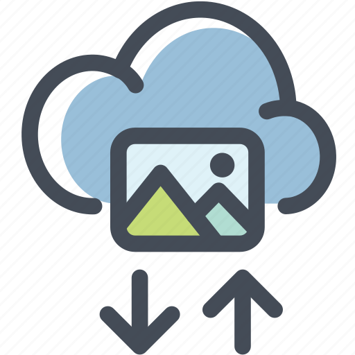 Arrow, cloud, download, image, photo, photography, upload icon - Download on Iconfinder