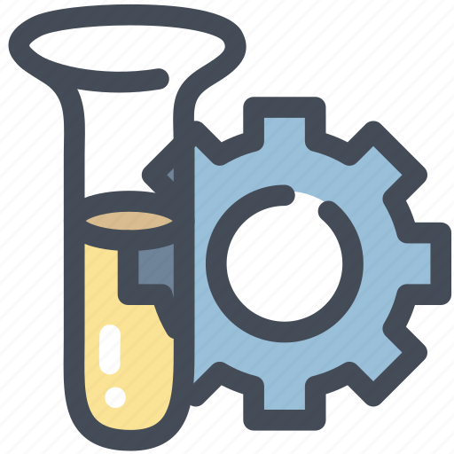 Check, experiment, gear, qa, research, test, testing icon - Download on Iconfinder