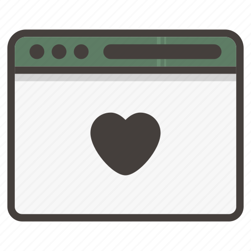 Webdesign, browser, heart, popular, window icon - Download on Iconfinder