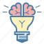 brain, bulb, idea 