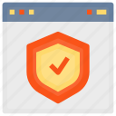 browser, check, interface, page, protection, safe, shield, web, website