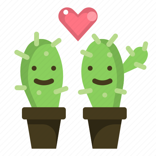 Cactus, couple, grow, love, plant icon - Download on Iconfinder