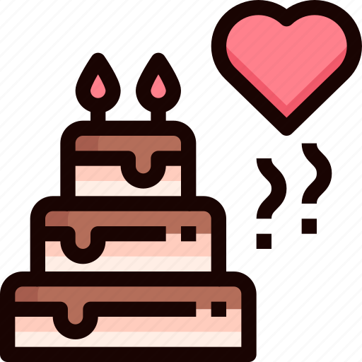 Cake, dessert, heart, love, wedding icon - Download on Iconfinder