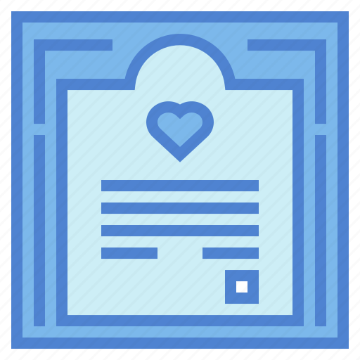 Certificate, love, loving, marriage, romantic icon - Download on Iconfinder