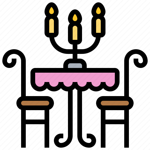Candlelight, couples, date, dinner, romantic icon - Download on Iconfinder