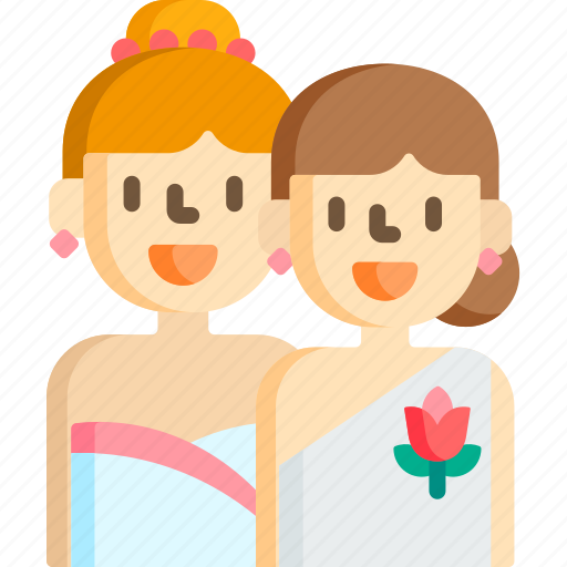Brides, celebration, girl, party, two icon - Download on Iconfinder