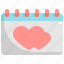calendar, love, marriage, romance, valentine, wedding 
