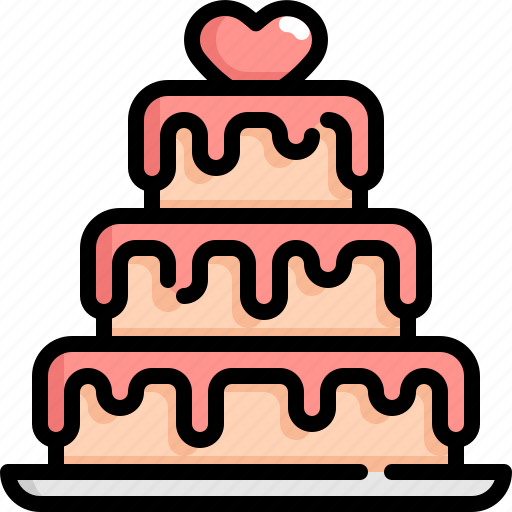 Cake, dessert, love, marriage, romance, wedding icon - Download on Iconfinder