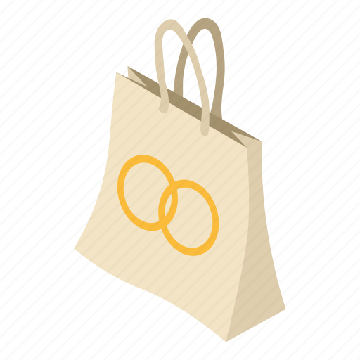 Bag, fashion, gift, isometric, logo, object, paper icon - Download on Iconfinder