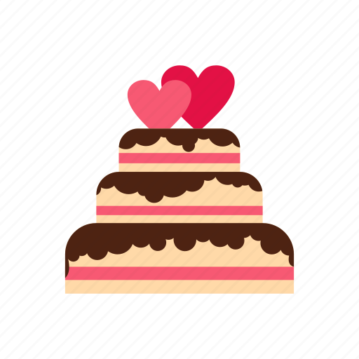 Cake, celebration, decoration, dessert, love, sweet, wedding icon - Download on Iconfinder