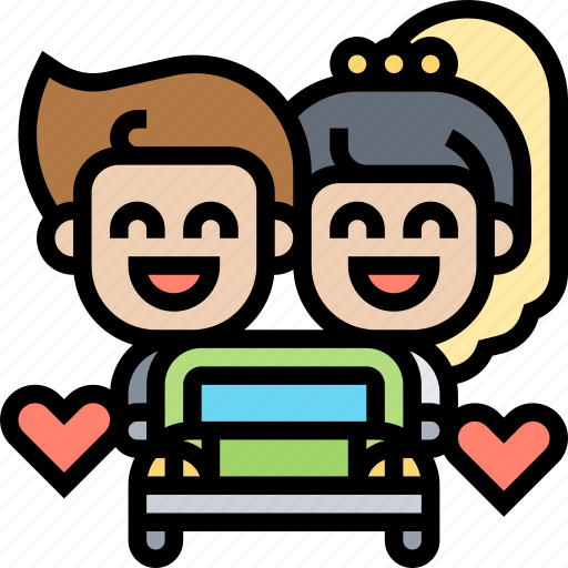 Honeymoon, couple, travelling, car, marriage icon - Download on Iconfinder