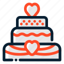 wedding cake, dessert, marriage, love, wedding