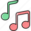 music, notes, sound, media player 