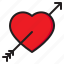love, valentine, heart, romanctic, arrow 
