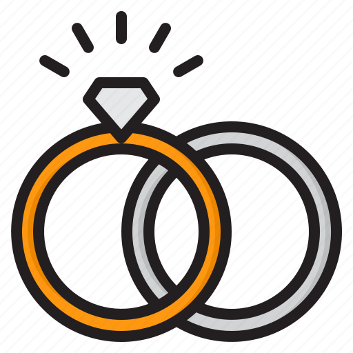 Rings, diamond, marriage, wedding, love icon - Download on Iconfinder
