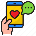 smartphone, love, valentine, message, mobilephone