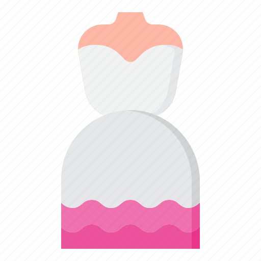 Dress, female, clothing, wedding, fashion icon - Download on Iconfinder