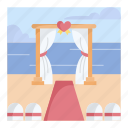 wedding, arch, beach, wedding arch, marriage, ceremony, decoration, wedding reception, romantic