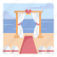 wedding, arch, beach, wedding arch, marriage, ceremony, decoration, wedding reception, romantic 