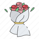 bouquet, flower, blossom, roses, wedding, gift, present, flower bouquet, romantic
