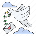 dove, bird, animal, fly, pigeon, peace, hope, freedom, wedding