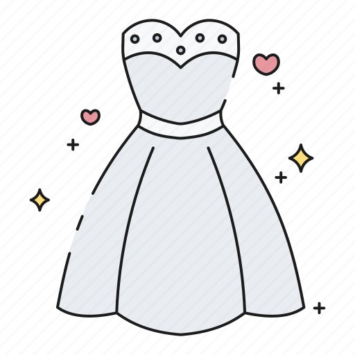 Wedding, dress, wedding dress, bride, bridesmaid, woman, beautiful icon - Download on Iconfinder