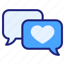 chat, love, heart, like, speech, bubble, conversation, romantic, balloon