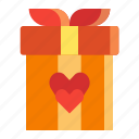 box, gift, heart, love, present, valentines